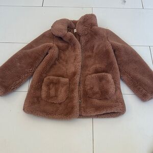 H&M Kids Brown Puffer Jacket 6/7 girls cozy